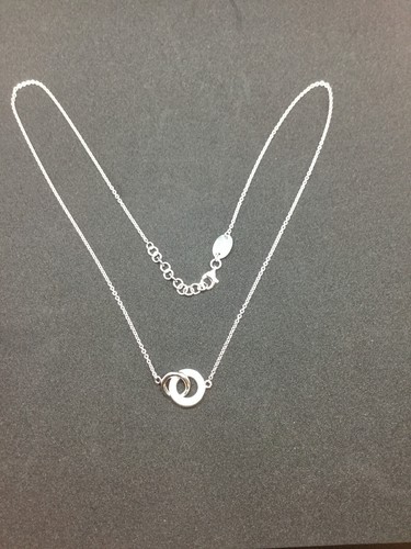 Kette mit zwei Ringen ineinander in 925 er Silber mit Zirkonia von Christ - Bild 2 von 6