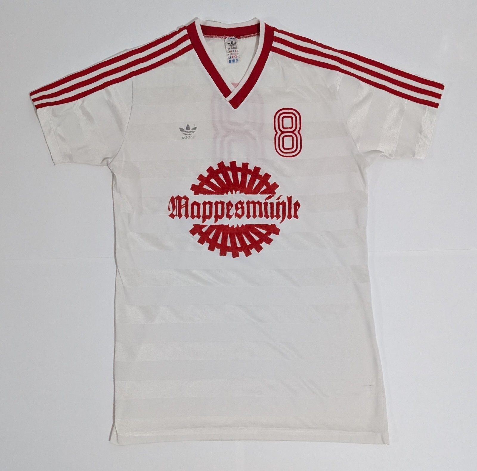 adidas Vintage 80s White Soccer Jersey Size L Large Made In West Germany