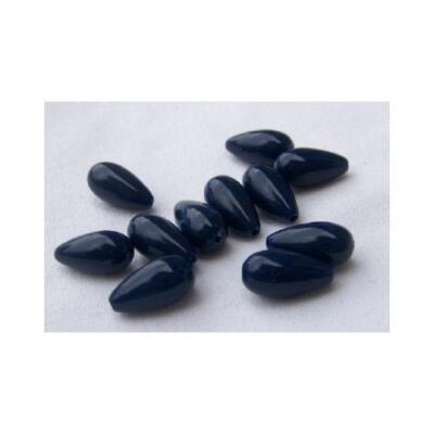 Vintage Navy Blue Lucite Tear Drop Pear Teardrop Beads bds173