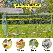 10x10FT Outdoor Metal Dog Run Cage Animal Kennel Pet House Fence Playpen W/ Door