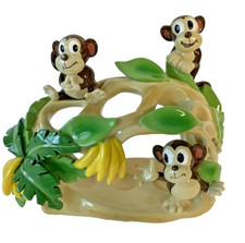 Jungle Monkey Toothbrush 3 Brush Holder Ceram...