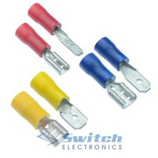 Male + Female Insulated Spade Crimp Connector Electrical Terminal Terminals