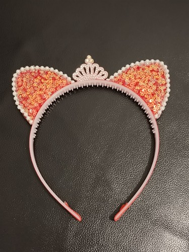 Partywear Hair Band Girl Non Slip Sequin Beaded Crown Headband Hair Accessories - Picture 3 of 3