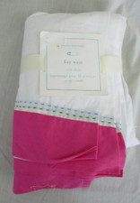 Pottery Barn Baby Key West Crib Skirt Cotton 16" Drop Pink Stripe NWT
