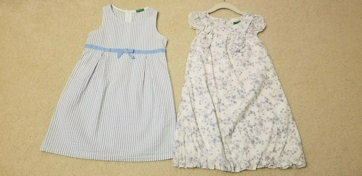 United Colors of Benetton Girl's Cotton Dress Lot of 2 Size 5-6