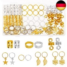 Kiiwah 160 Stück Braids Perlen Haarschmuck A...