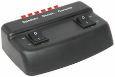 AV Link 2 Way Speaker Switch Selector Dual Zone Stereo Amplifier Signal Splitter