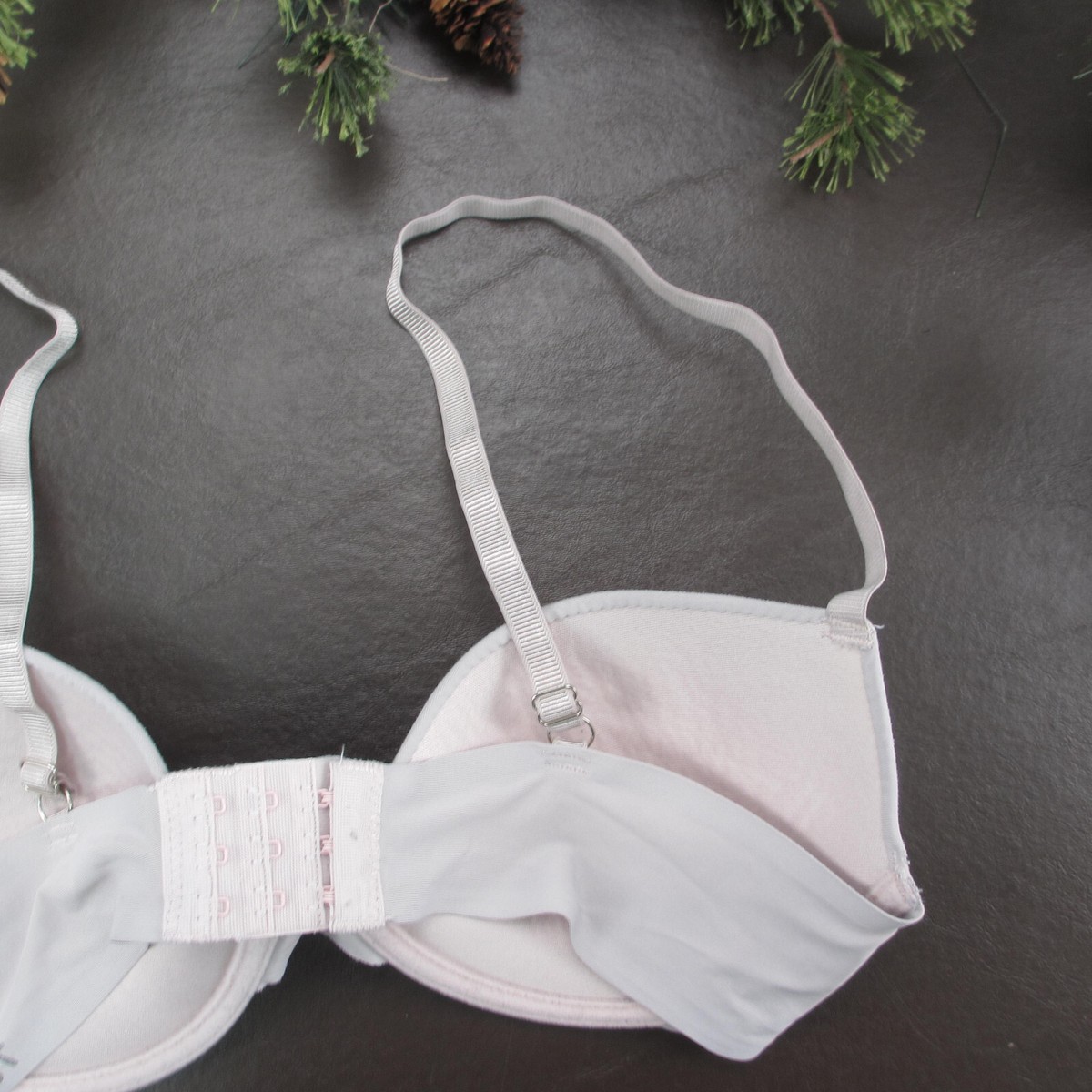 Nine West Bra 34C Gray Padded Underwire Adjustable Clasp Back