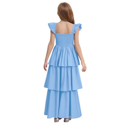 Girls Maxi Dress Vintage Charm Party Dress Ankle Length Sweet Cute Casual Gown - Picture 48 of 71