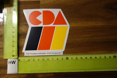 Alter Aufkleber Politik Partei CDA Königswinter