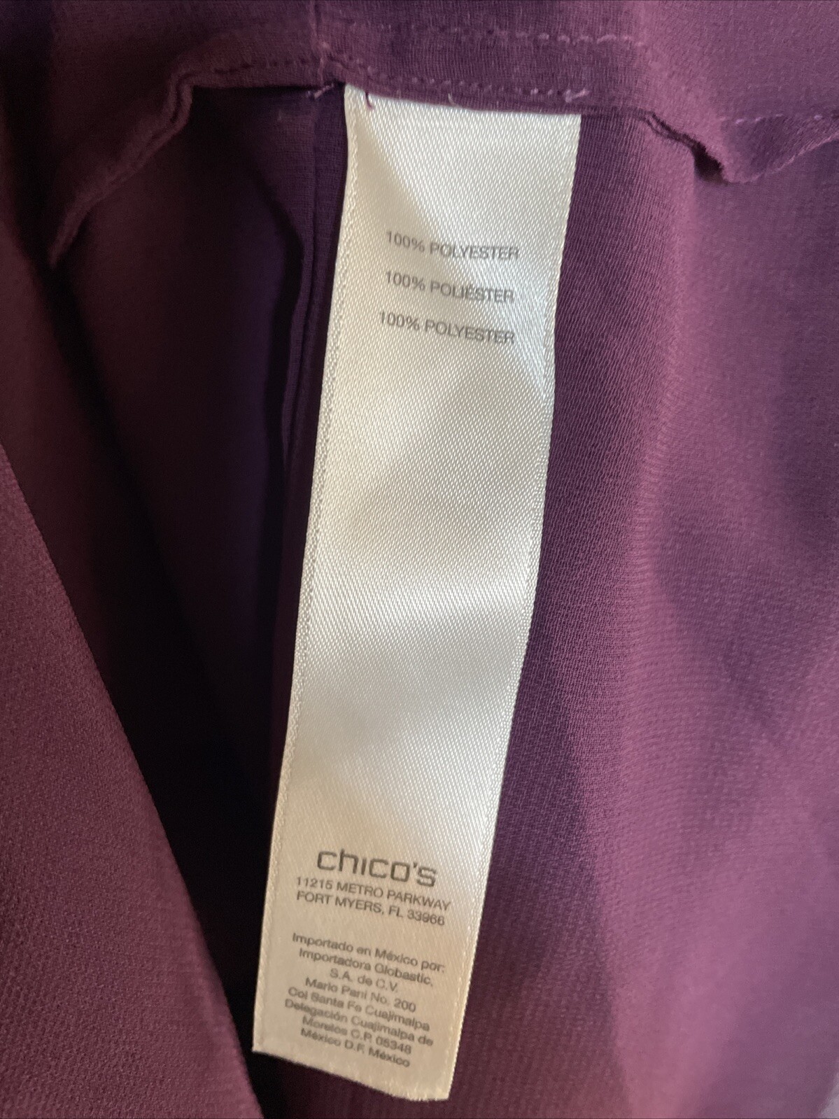Chico’s Polyester Adjustable Long Sleeve Purple B… - image 3