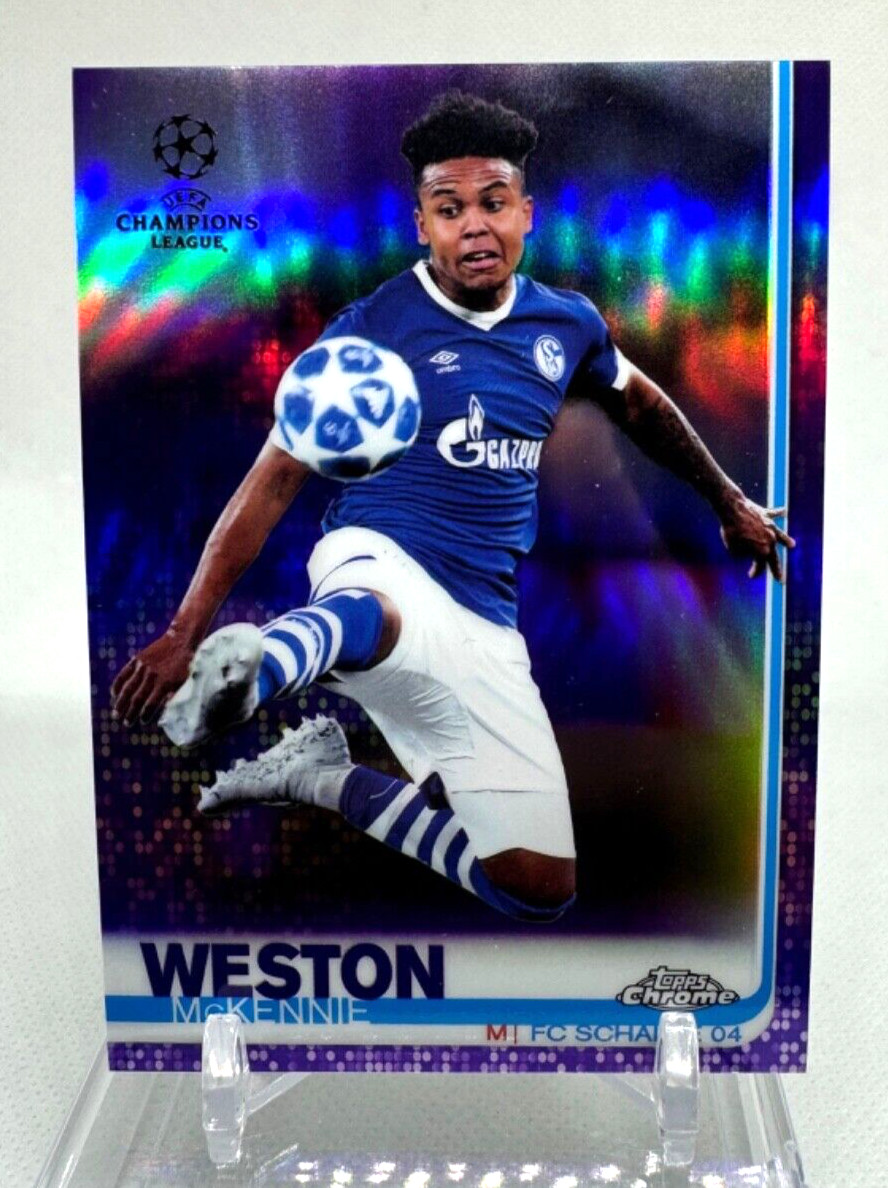 2018-19 Topps Chrome UEFA WESTON MCKENNIE Purple Refractor /250 Rookie RC #83