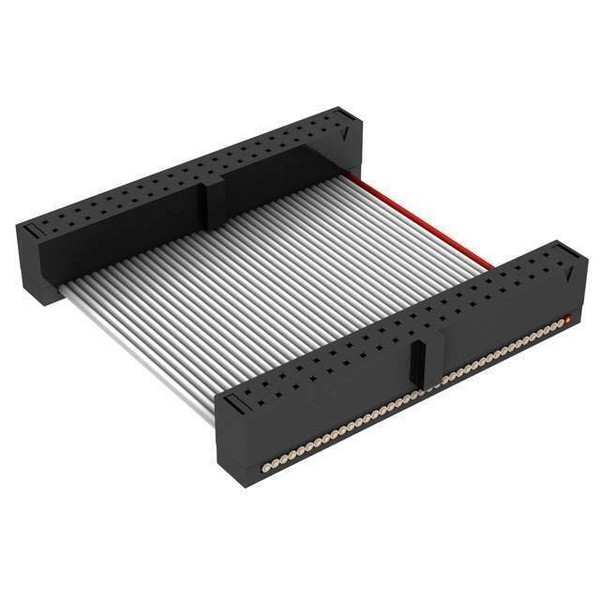 Samtec Flat Tiger Eye IDC Socket Cable System Silver (FFSD20D04.00