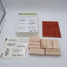 Stampin  Up  Remembering Your Birthday  Rubber Cling Stamp Set Of 8 131347