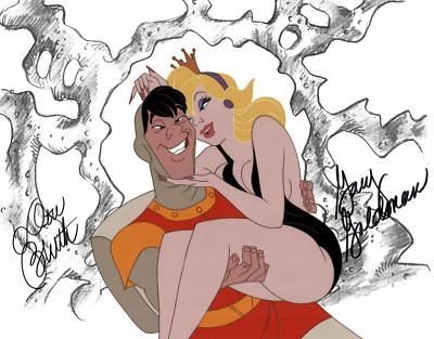 DRAGON'S LAIR Don Bluth Hand Painted Limited Edition Cel Signed GARY GOLDMAN