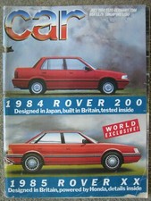 Car July 1984 Rover 200 800 Quattro Esprit Turbo Jaguar XJS 911 Paris Dakar