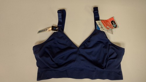 Playtex Blue 4956 Nursing Bra Seamless Wirefree X-Temp Cooling Quickstrap XL - Picture 5 of 8