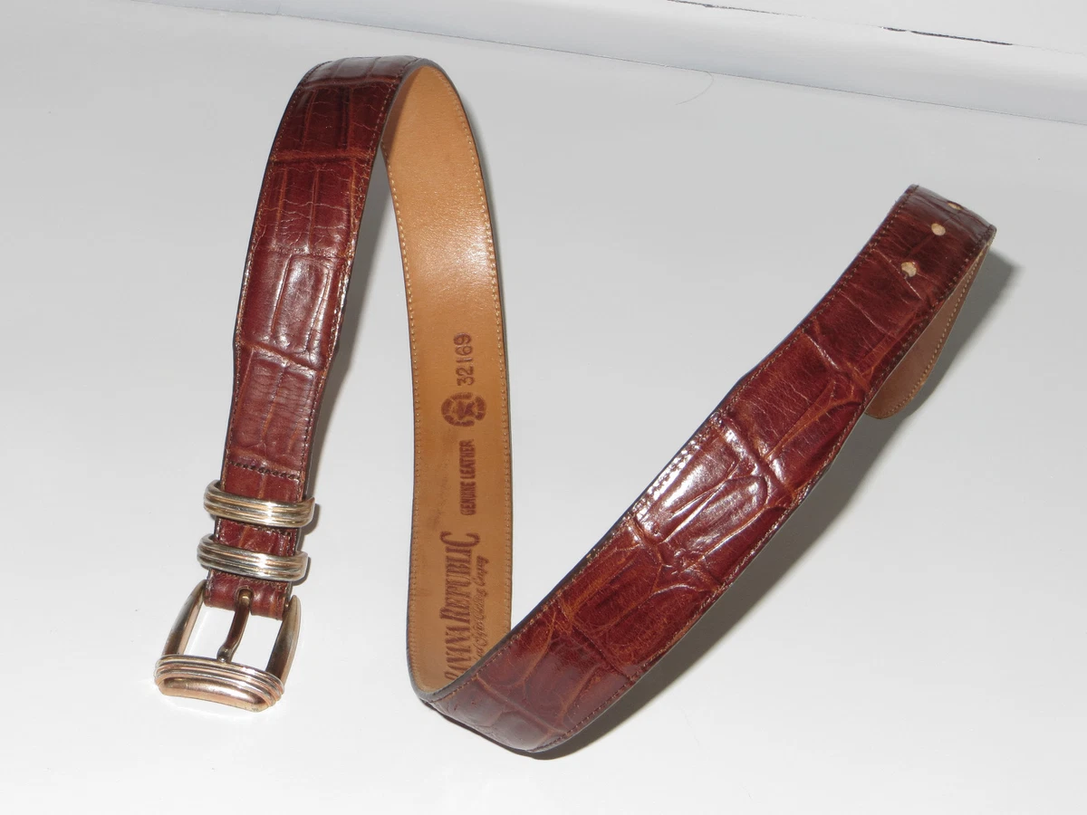 banana republic wide belt leather 90s animal snakeskin retro basics brown brass Banana Republic Leather Belt - Etsy main image 2