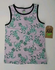 BRAND NEW Boy's Maximus Rex Multicolor Robot Dinosaurs Sleeveless Shirt Sz. 6 