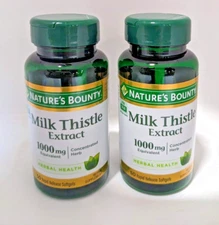 Nature's Bounty Milk Thistle Extract 1000 Mg 50 Softgels (Pack of 2)