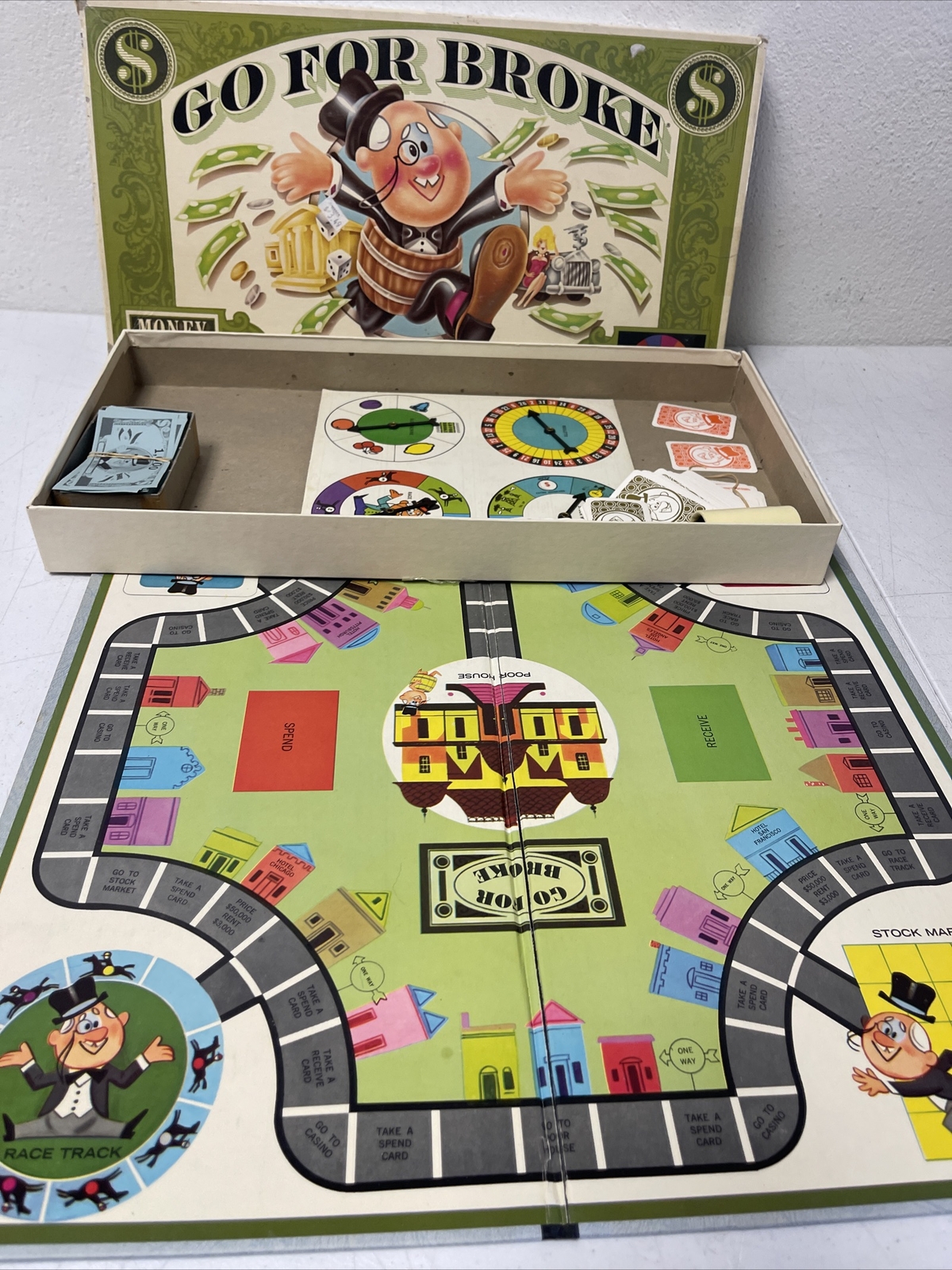 Vintage 1965 Board Game 💰Go For Broke 💰 The Game Of Spend A Million  Complete | eBay