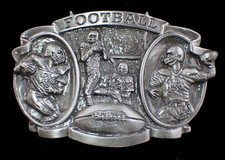 FOOTBALL BELT BUCKLE AMERICA'S 1 SPORT VINTAGE 1983 BERGAMOT DETAIL