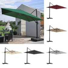 Garden X-Large Parasol 3m Hanging Umbrella Sun Shade Outdoor Cantilever Crank UK