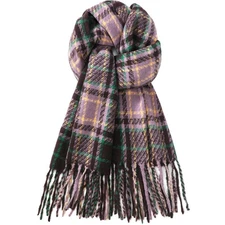 Winter Scarf for Women - Long Plaid Tassel Scarf for Women Winter, Warm Large...