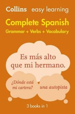 Complete Spanish Grammar Verbs Vocabulary: 3 Books in 1 (Collins Easy Le - GOOD
