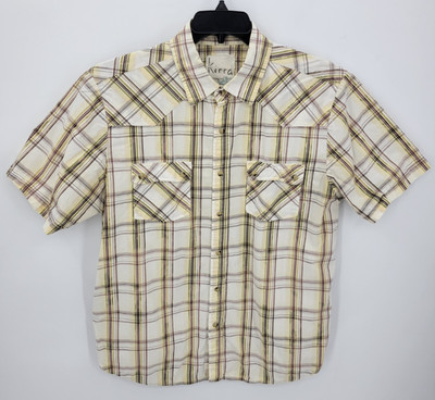Kirra Shirt Mens Large Short Sleeve Pearl Snap Western Cowboy Rockabilly Rodeo