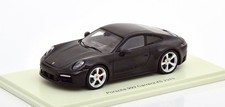 Spark 1:43 Porsche 911 992 Carrera 4S Coupe 2019 Black Diecast Model Car New
