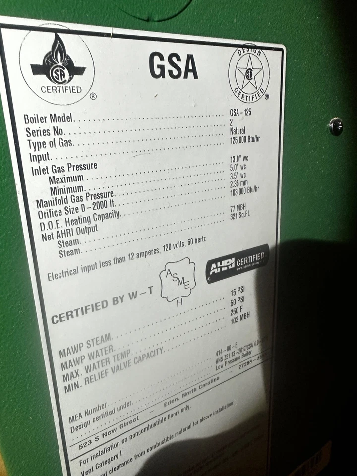 Котел Williamson - 125 000 БТЕ немного б/у. - Изображение 2 из 4