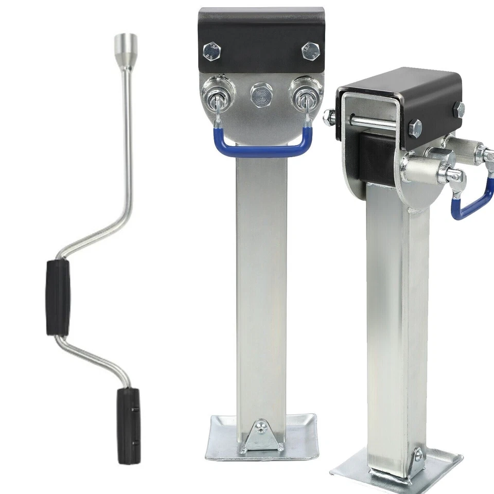 2X Stützfuß mit Kurbel 3000kg Stützlast für Anhänger Kurbelstütze 45cm-68cm - Bild 2 von 4