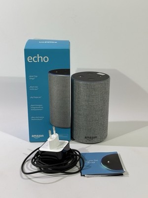 Amazon Echo (2. Gen.) Sprachgesteuerter Smart Assistant - Hellgrau Stoff OVP