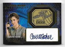2016 Topps Star Wars Masterwork 1/1 Autograph Carrie Fisher as Princess Leia