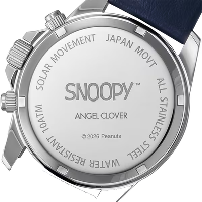 Angel Clover x Peanuts Watch Snoopy Solar Chronograph PN40SSV-BK