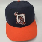 Vintage Detroit Tigers Hat Fitted 7 5/8 New Era 59Fifty Pro Model Blue Orange