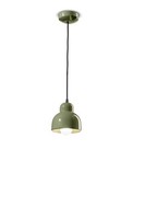 HäNgeleuchte Keramik GrüN Ø 15 Cm Rund H: Max. 136 Cm Handarbeit E27 Retro Lampe