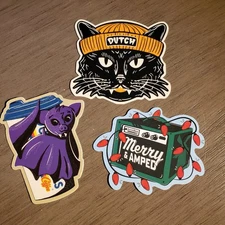 Dutch Bros Glow-In-The-Dark Stickers x 3