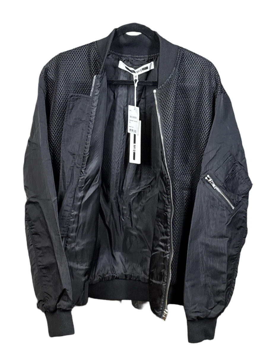 McQ アレキサンダーマックイーン 44 レザー ボンバージャケット 黒 Alexander McQueen Leather Outer Shell Black Coats, Jackets & Vests