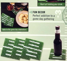 Football Turf Coasters Set