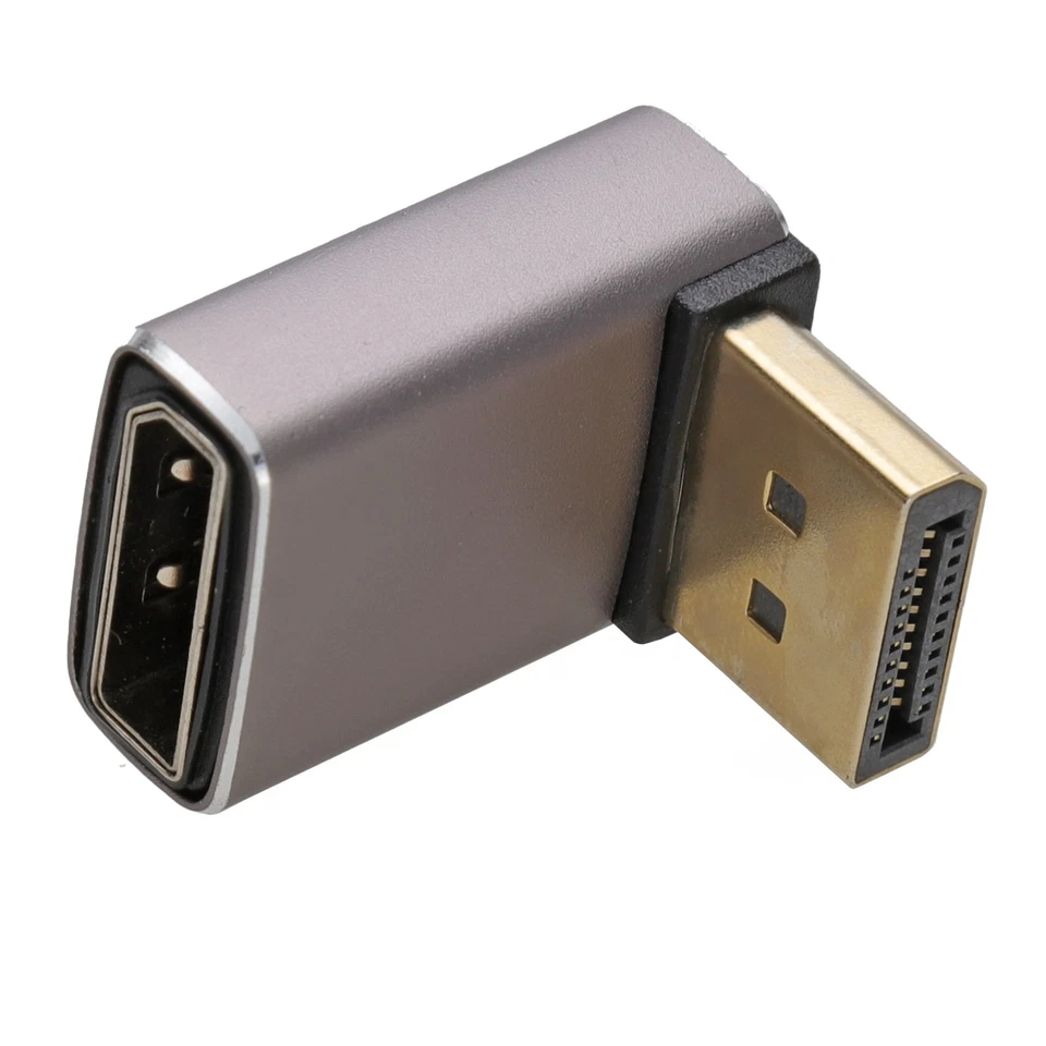 Displayport 8K Rechtwinklig Adapter 8K 60Hz 270 Grad Stecker zu Buchse Vertikal