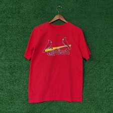 Vintage Majestic St. Louis Cardinals Albert Pujols 5 Red MLB Shirt Size M