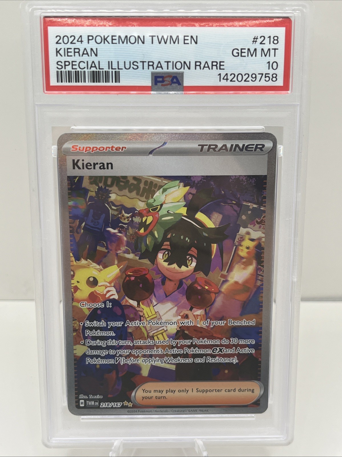 Pokemon Kieran #218 PSA 10