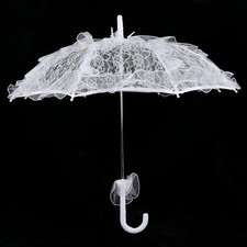 White Mini Bridal Lace Umbrella Parasol Wedding Supplies Banquet Stage