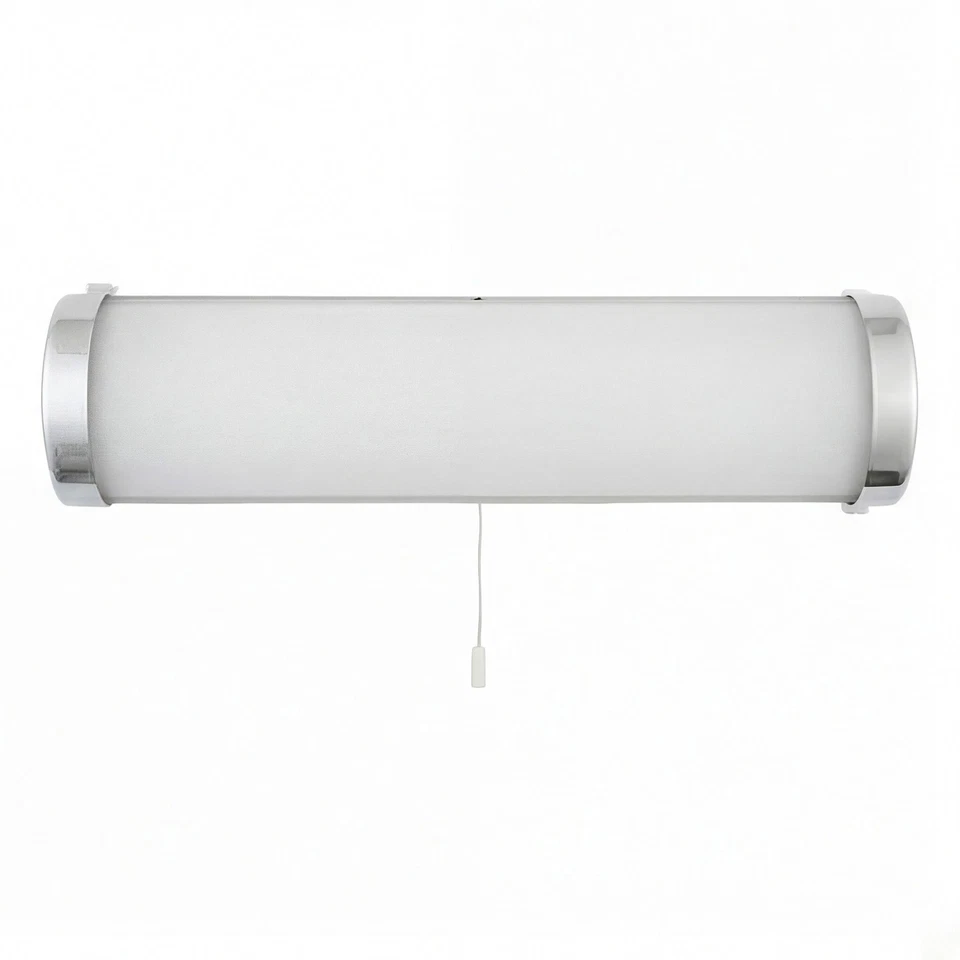Wandlampe Bad Glas Zugschalter IP44 B:40 cm 2-flammig E14 Wandleuchte Küche - Bild 2 von 4