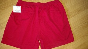 Vintage Bobbie Brooks Shorts Womens 26W Red Pull On Bermuda USA Made Brand New 