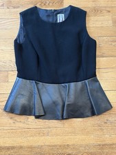 Vintage ZELDA Black Sleeveless Mini Dress 6 Made in USA Faux Leather NWOT