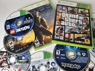 Xbox 360 Game Lot GTA 5, Halo, Lego, And More 16 Games Lot