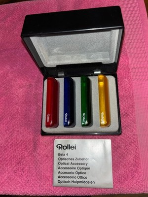 Rollei Beta 4 Chroma Kit Color Filters w/ Case   Vintage Camera Accessory